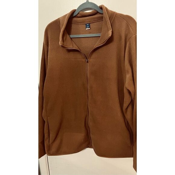 Old Navy Womens Full Zip Fleece Jacket Tan Size XXL - Picture 10 of 10